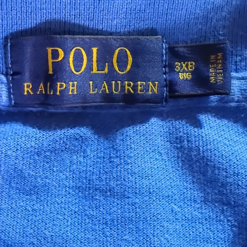 Vtg Mens 3X Big Orange Pony on Royal Blue Polo